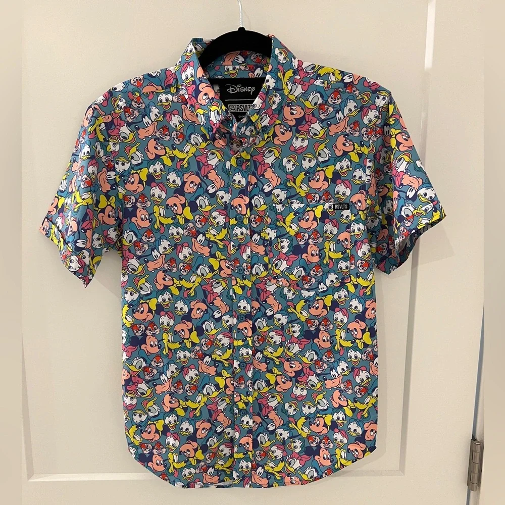 RSVLTS Disney 100 Mickey & Friends Button-Up Shirt - EUC - Picture 1 of 7
